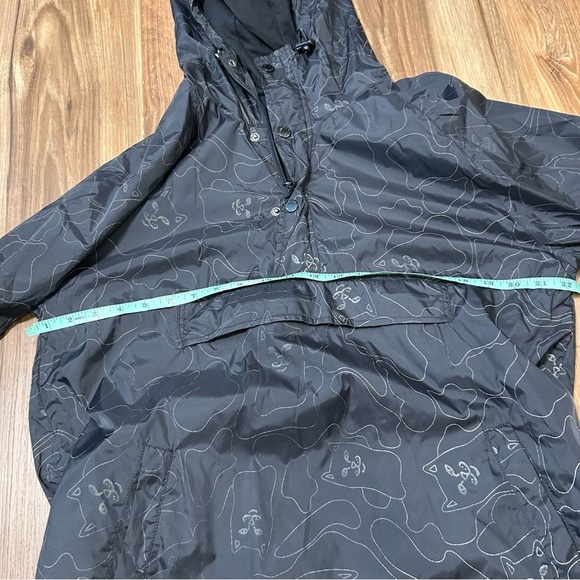 RipnDip black cat Nermal anorak windbreaker jacket hooded size large skater punk - Picture 10 of 11